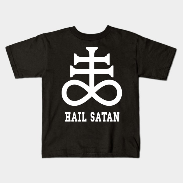 Sigil Of Leviathan Hail Satan Kids T-Shirt by artpirate